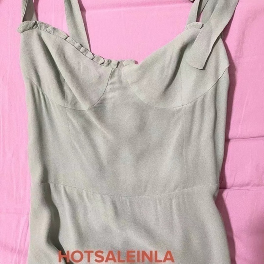 Reformation Nikita Dress in Celadon *NEW* - Picture 5 of 7